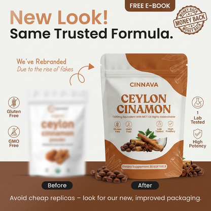 Ceylon Cinnamon 7200mg Equivalent with MCT Oil