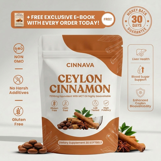 Ceylon Cinnamon 7200mg Equivalent with MCT Oil